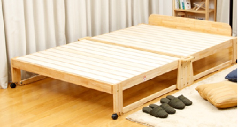 楽天市場】中居木工 ベッド用コンセント付き棚 NK-2613