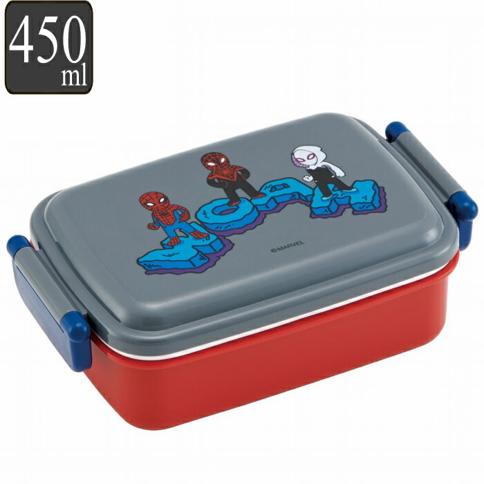 ランチボックス　2セット　スパイダーマン　アメリカ　90s スケーター SKATER 丸型 ランチボックス 500ml 弁当箱 フォーク