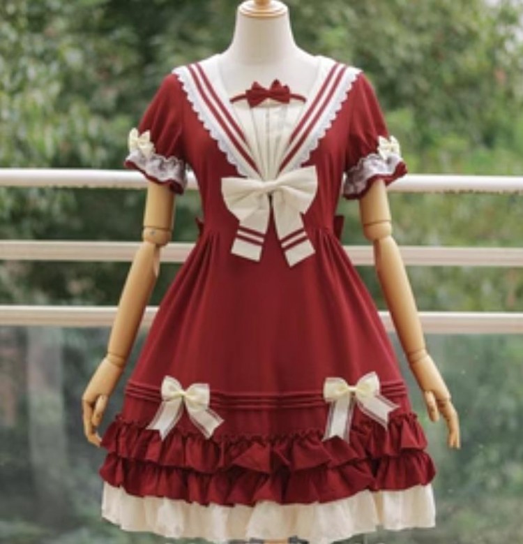 Lolita系中袖 長袖 ワンピースロリータ トップス 萌え ゴスロリ クリスマス ロリータファッション変装トップスコスプレハロウィン レディース