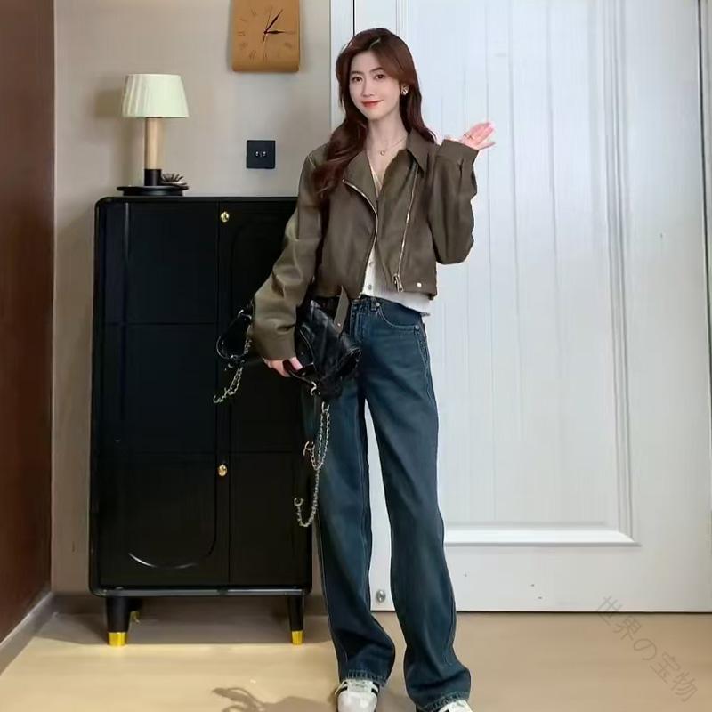春 コーデ レディース ファッション オシャレ カワイイ シンプル きれいめ ナチュラル 上品 カジュアル 婦人服 PU レザー ジャケット サイズ ハイエンド バイク 服 PU｜暮らし彩堂