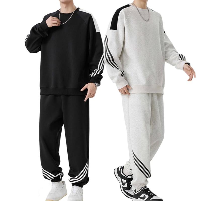 [Liaziong] セットアップ メンズ 大きいサイズ 秋服 春服 ゆったり かっこいいスポーツウェア ランニングウェア おしゃれ ジャージ メンズ 上下セット