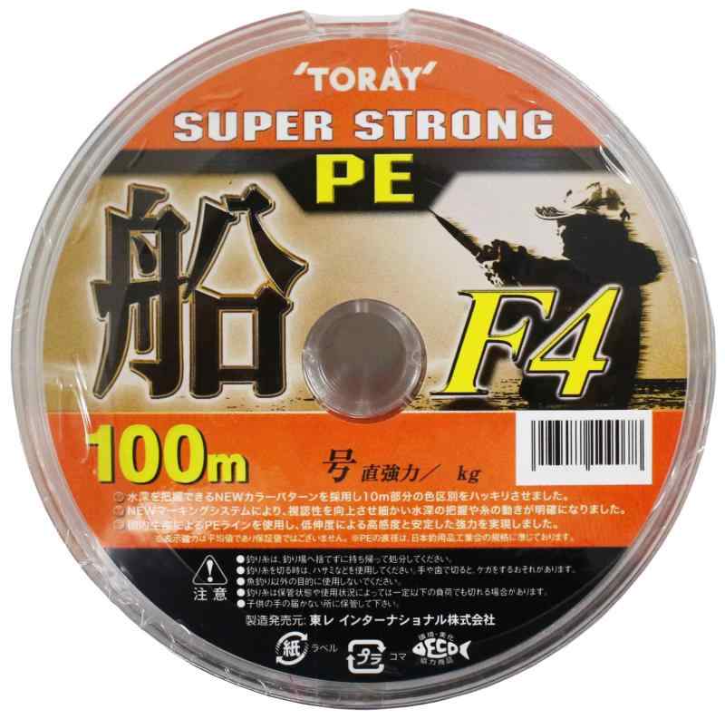 東レ(TORAY) スーパーストロング PE 船 F4 マルチカラー 連結タイプ 100m×12連結 1200m