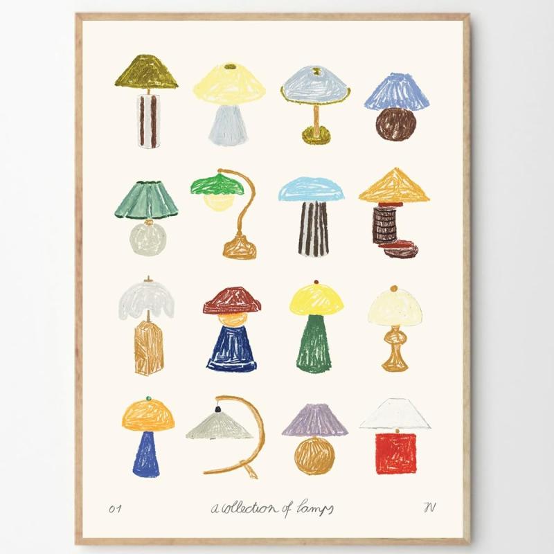 THE POSTER CLUB ポスタークラブ A Collection of Lamps 50×70cm Isabelle Vandeplassche