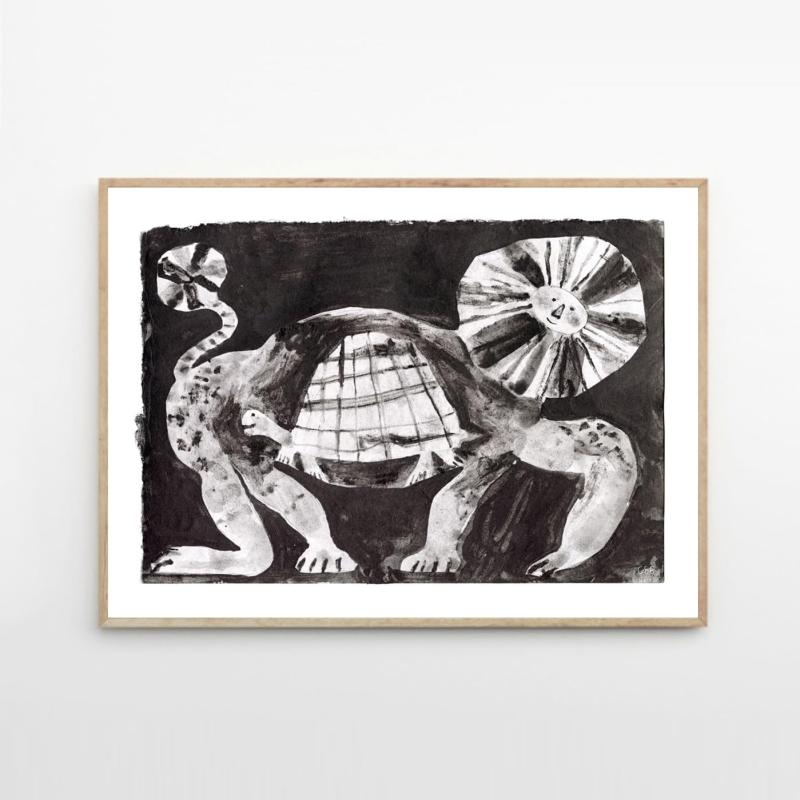 THE POSTER CLUB ポスタークラブ Turtle and Lion 30×40cm Clara Selina Bach