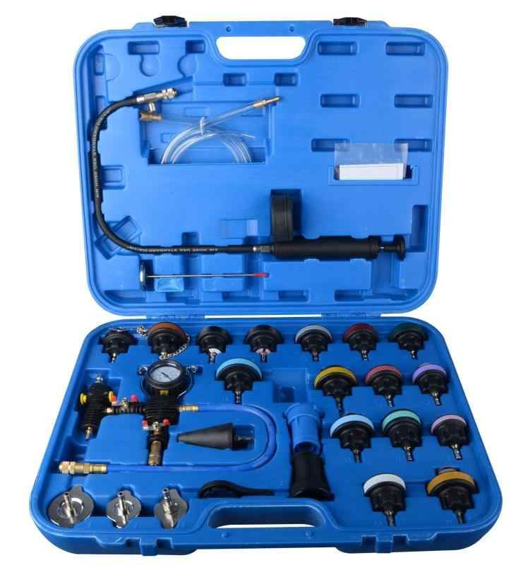 DAYUAN 水タンク漏れ検知器 漏れ検出ツール 28個 リークテスター ラジエータープレッシャーテスター 自動車用真空冷却システムキット 汎用 水タンクアダプター 収納ケース付き|暮らしセレクト