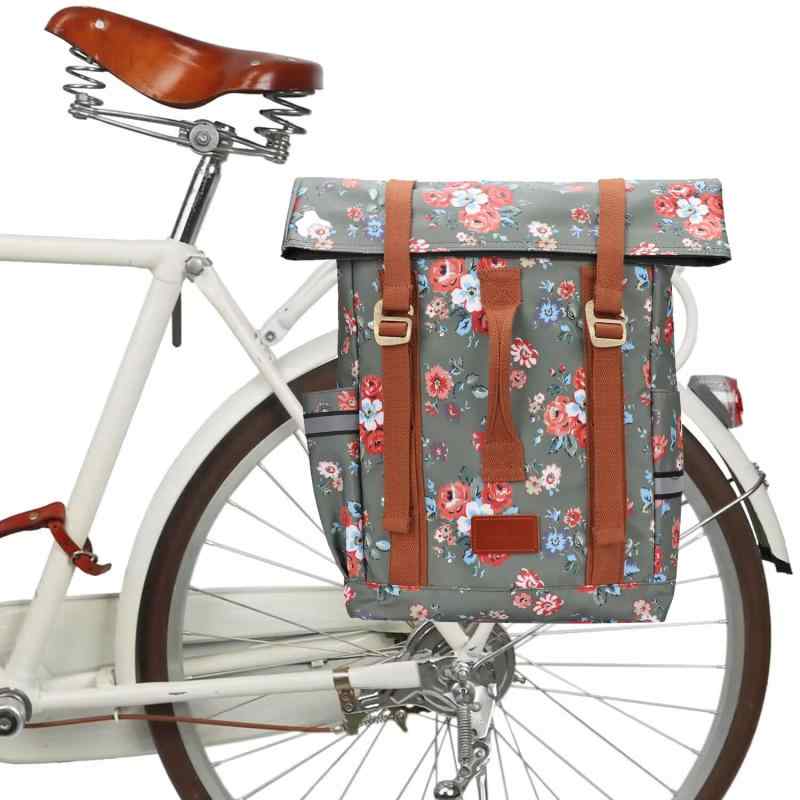 TOURBON 銀輪御徒面子 背嚢 後押し御徒面子 パニエバッグ 自動自転車用 後押し閲歴 通い 通学 旅する サイクリング うしろ側容器に並べる メンズ レディス