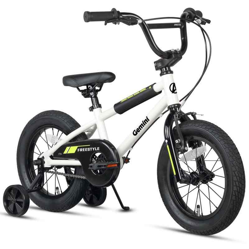 【AVASTA】Gemini 14in/16in赤ちゃん用BMX銀輪 かっこいい街乗りBMX銀輪 赤ちゃん 小学生 3歳～10歳 こどもの乗り読み合わせる 助けること輪付き添い人 前後輪うち切り付き添い人 保護すること座布団付き添い人