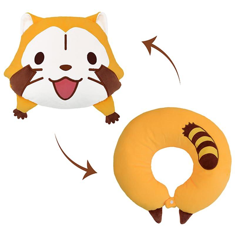 ラスカル ２WAYネックピロー＆クッション トラベル用品 旅行 キャラクターグッズ アニメ 便利グッズ 生活雑貨