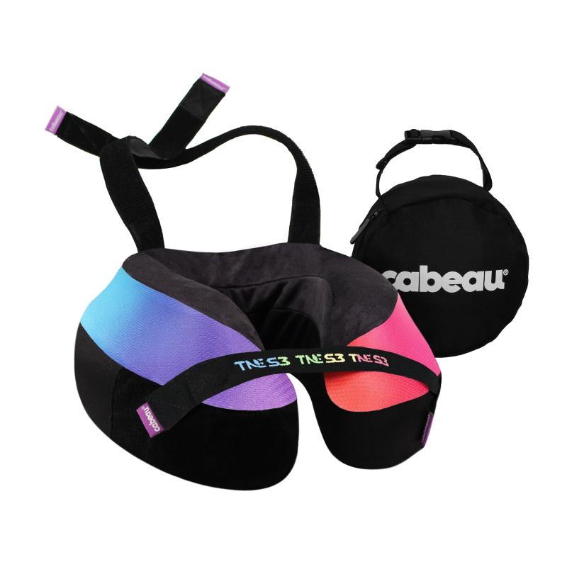 Cabeau Evolution TNE S3 旅行用枕 - 旅行用ネックピロー - 低反発素材 飛行機枕 - アタッチメントストラップ付きネックピロー - 旅行、自宅、オフィス、ゲームをサポート|暮らしセレクト