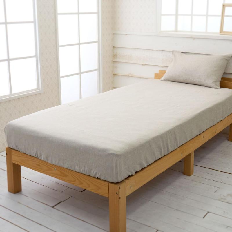 Cadeau屋 ボックスシーツ スタンダード シングル リネン 麻|暮らしセレクト