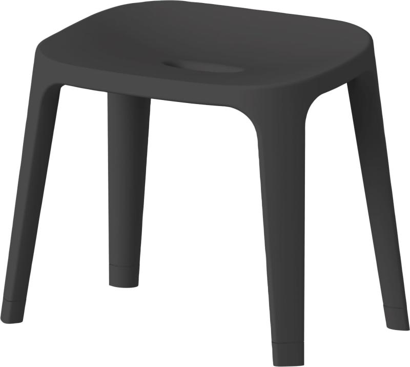 アスベル バスチェアEX お洒落 洗いやすい 4本脚 30cm 広い座面 ブラック