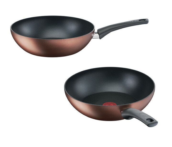 ティファール ホットチョコレートブラウン ウォックパン 28cm G炒め鍋 深形姿フライパン よい 維持 こびりつきにくい 耐久気立て 熱情トランスミッション性 Cannes Encheres Com