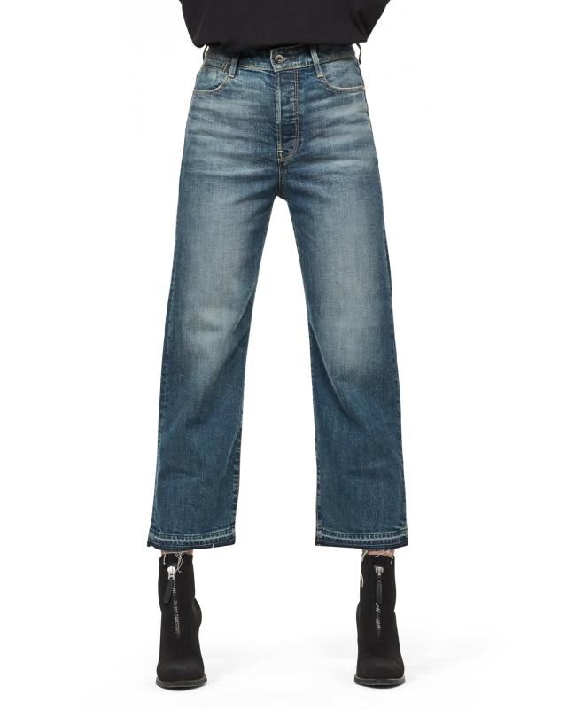 [ジースターロゥ] ジーンズ デニムパンツ レディース ストレートフィット Tedie Ultra High Straight Ripped Edge Ankle C Jeans｜暮らし堂ショップ