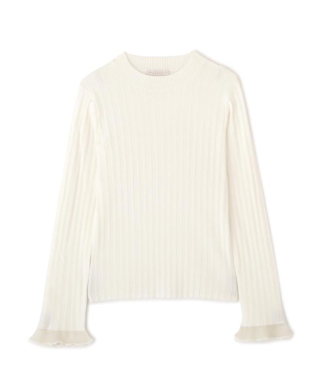 PROPORTION BODY DRESSING(プロポーションボディドレッシング) スウェーター袖シアーリブニットレディース