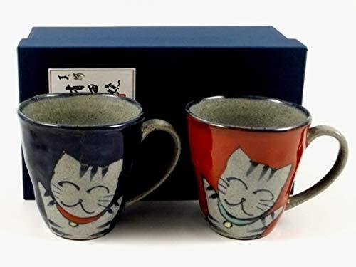 有田 波佐見焼 翔芳窯 思断つ猫 ペアマグカップ