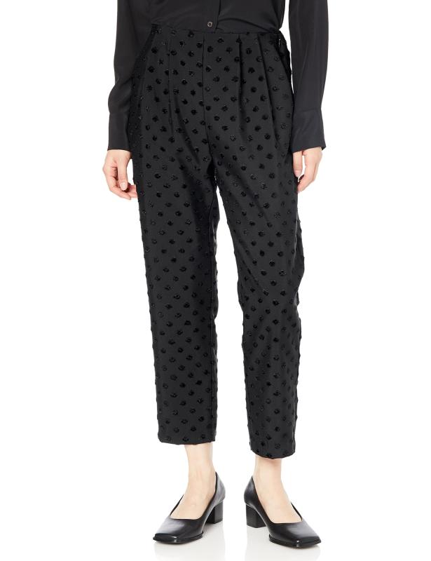 [ソーノ] NAVY -Dot JACQUARD- テーパードパンツ ブラック 1｜暮らし堂ショップ