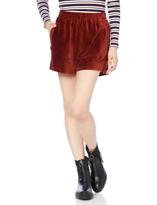 [エックスガール] カジュアルハーフパンツ RIB SHORT PANTS レディース