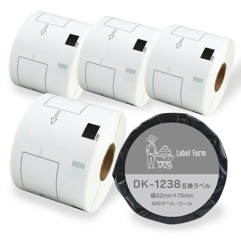 【ラベルファーム】DK-1238 食品表示ラベル ブラザー対応 DKテープ 互換ラベル用紙 文具用品 オフィス用品 感熱紙 防水