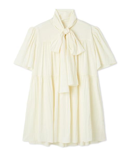 [ファーファー] ボウタイギャザーチュニックシャツRWFT254068レディース