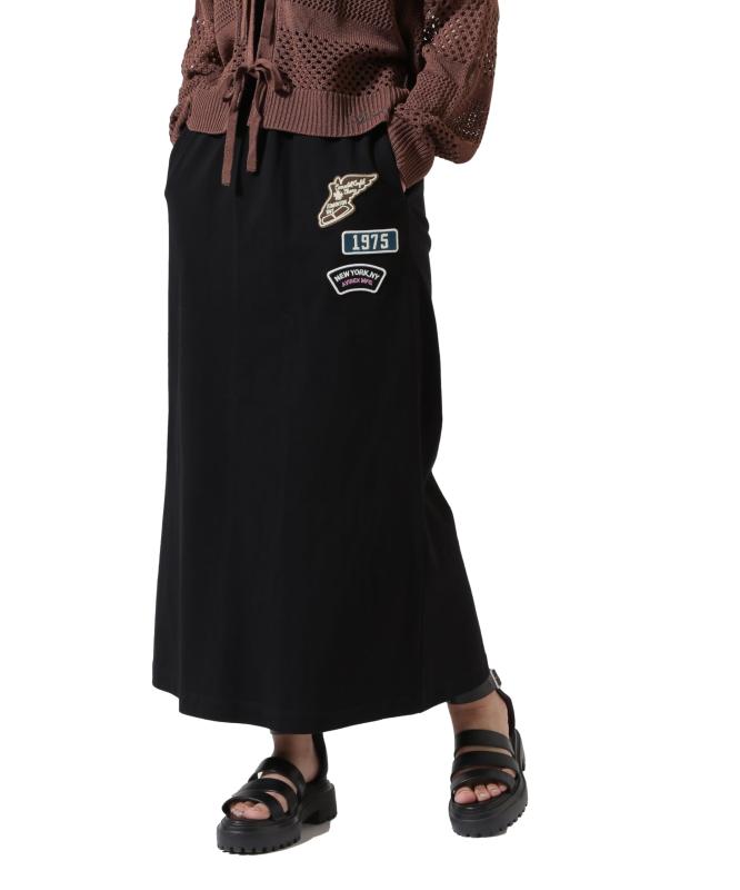 [Avirex] [アヴィレックス] WEB&amp;DEPOT JERSEY SKIRT PATCHED ジャージ スカート パッチ レディース 783-5116607｜暮らし堂ショップ