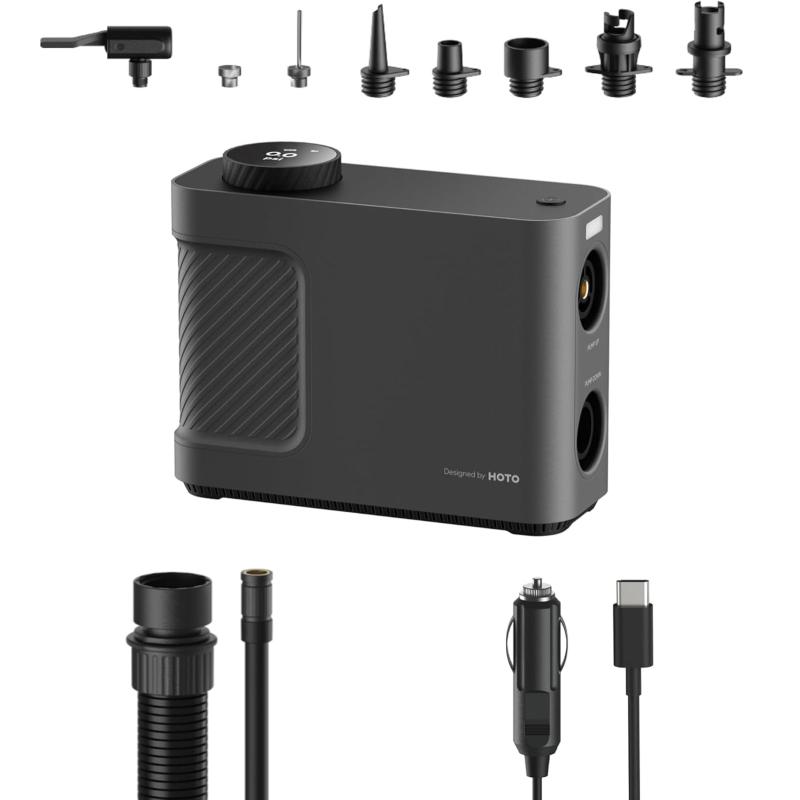 HOTO 大気圏揚水機 Master 電動 空気の状態入れ USB申し受ける式 Type-C 軽さ 豪然たる 空気抜き 持ちはこぶ式 大電気容量蓄電池 難民キャンプ 釣り浮き輪 9つの流行り物積み上げる