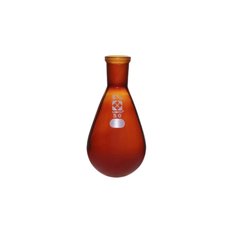 柴田科学の科目 同じよう摺合なす形瓶 茶褐色 15/25 50mL (005270-1550)