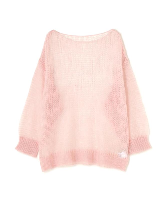 [エヌナチュラルビューティーベーシック*] 透かし編みモヘア混編み物