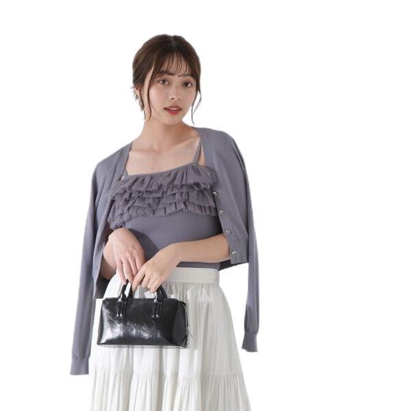 PROPORTION BODY DRESSING(プロポーションボディドレッシング) セーターチュール付きニットアンサンブルレディース|暮らし堂ショップ