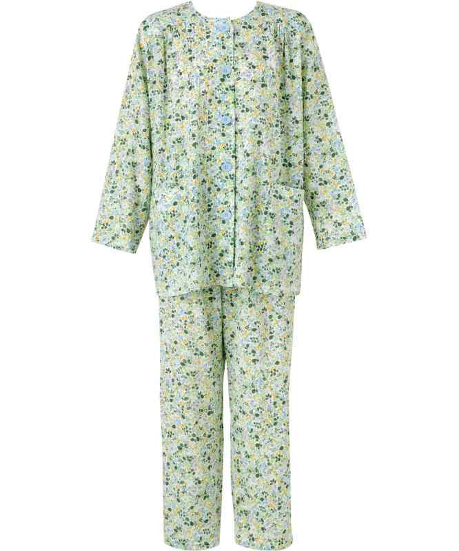 らくラクパートナー パジャマ[ワコール] 長袖 長ズボン 綿混(本体) シャーリング素材 シニア DNL333レディース｜暮らし堂ショップ
