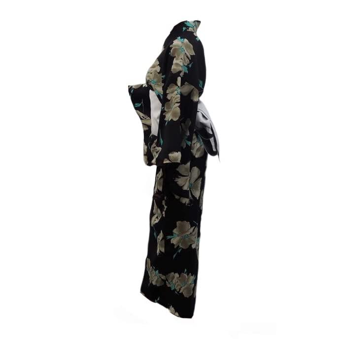 [シェリー酒ミミ] PAUR lora リヴァーシブル帯付 腰ひも付 浴衣 YUKATA3点仕掛ける 和花柄 日本製 着飾る