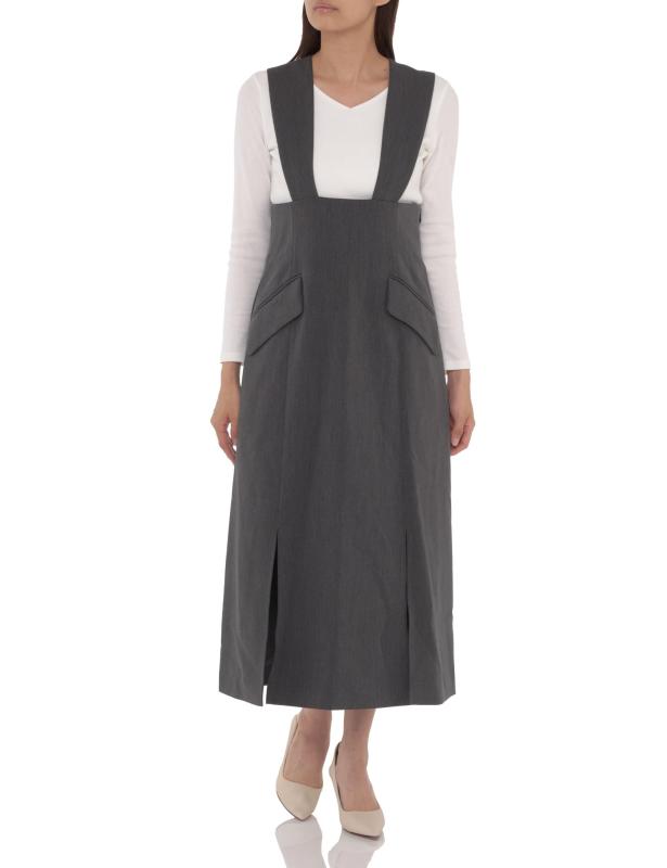 [コエル] スカート ヘムスリットジャンパースカート レディース 184306092