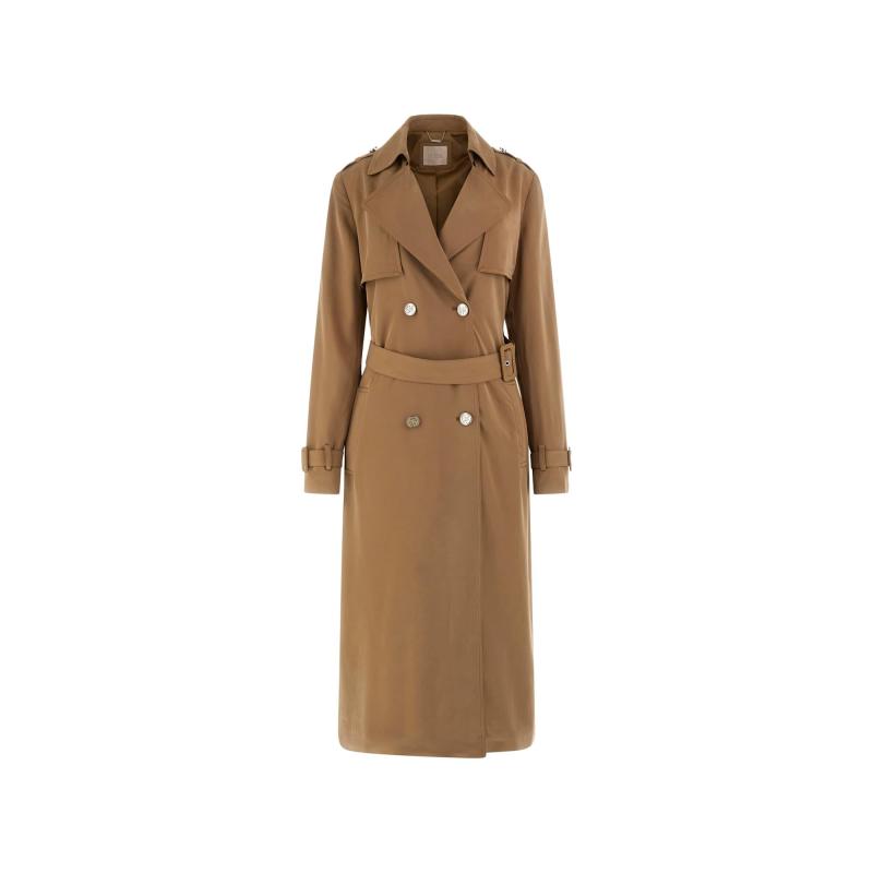 [ゲス] 厚地の外套 MAYA UNSTRUCTURED TRENCH レディース