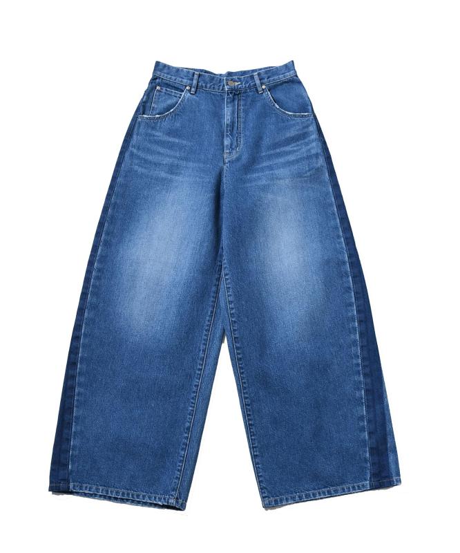 [JOHNBULL（ジョンブル）] デニム サイドラインデニムパンツ レディース