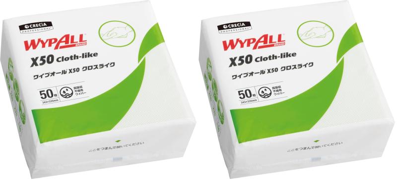日本製紙クレシア ワイプオールX50 クロスライク 4つ折り 不織布ワイパー 超薄手 60555｜暮らし堂ショップ