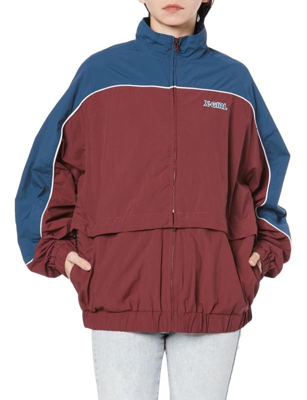 [エックスガール] ジャケット CONTRAST PIPNG JACKET レディース