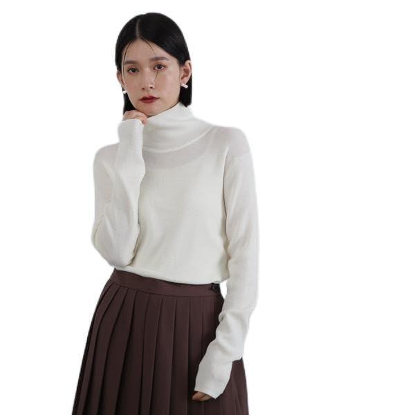 N.Natural Beauty Basic*(エヌナチュラルビューティーベーシック*) スウェーター羊毛混ハイネックニットレディース