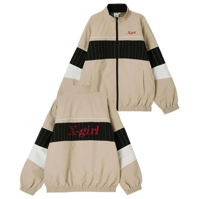 X-girl(エックスガール) アウターPANELED TRACK JACKETレディース