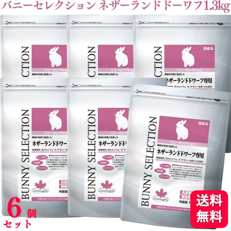 【送料無料】 【6個セット】 イースター バニーセレクション ネザーランドドワーフ専用 1.3kg ペットフード ラビットフード うさぎ ウサギ|くらし応援本舗 店