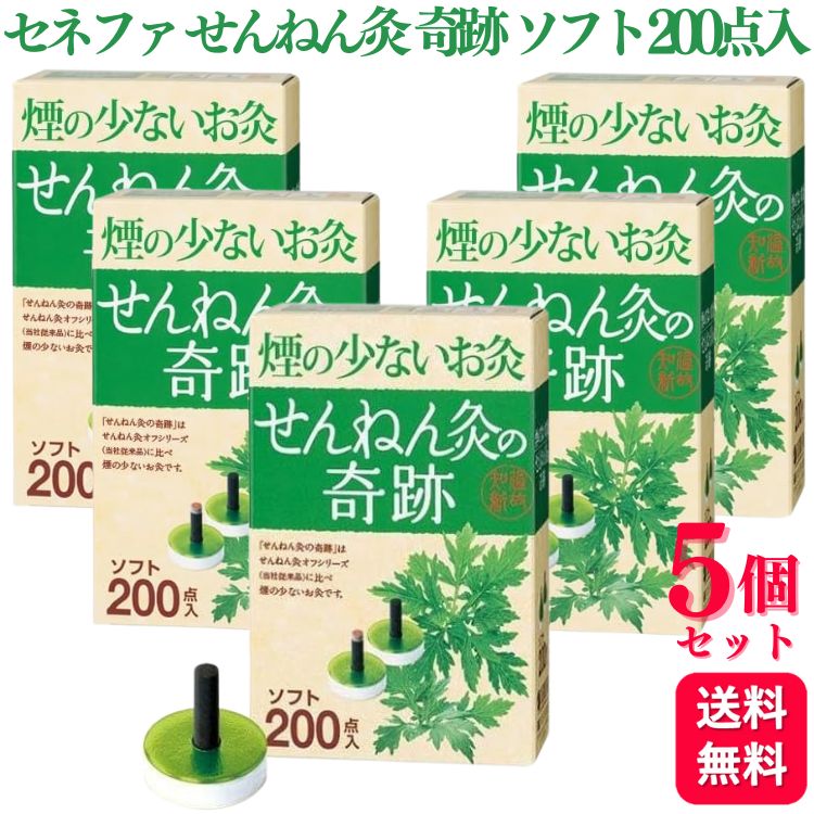 【5個書き割り】 セネファ 煙の小っちゃいお灸 せんねん灸の不思議なこと ホンブルグ帽 200点入 よもぎ 炭化もぐさ お灸