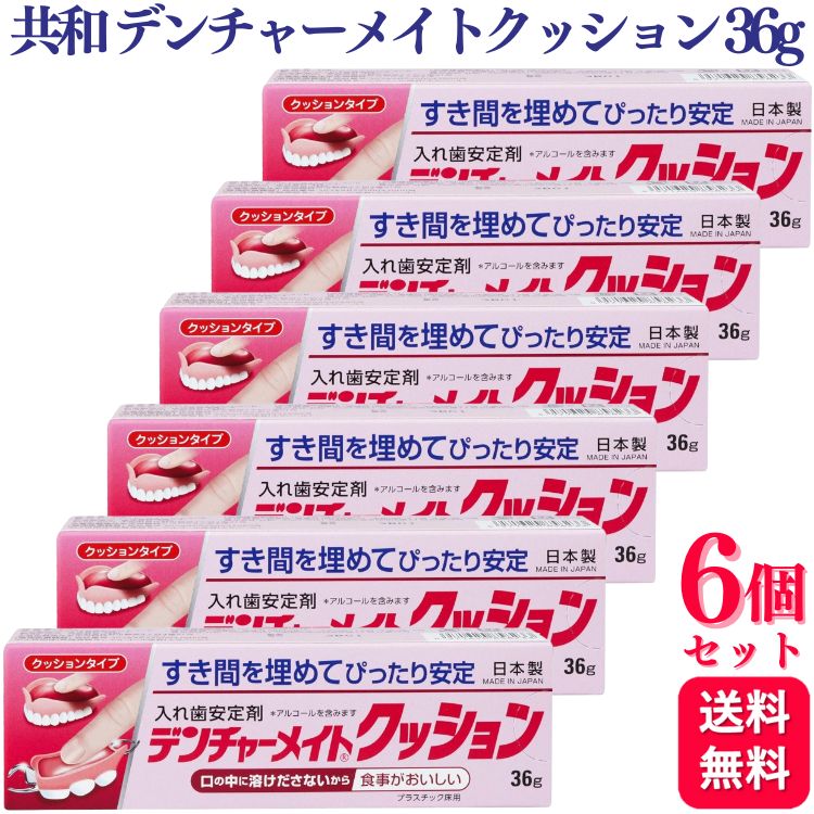 【6個書き割り】 共和 デンチャーメイトクッションB 36g 部分義歯兼ね合い剤