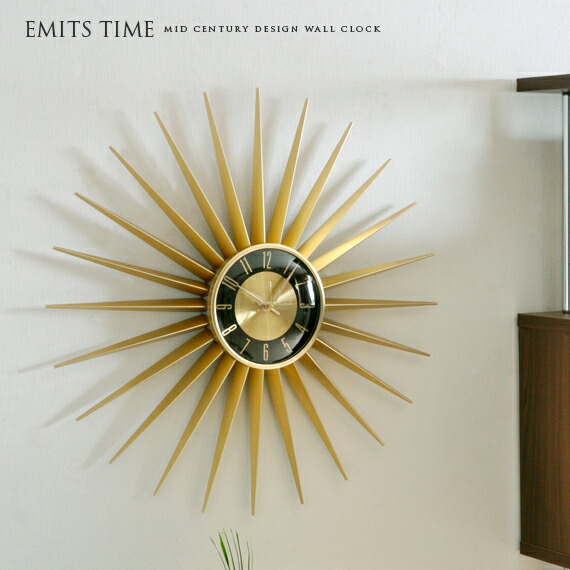 楽天市場】Emits Time ウォールクロック 掛け時計 レトロ ミッド