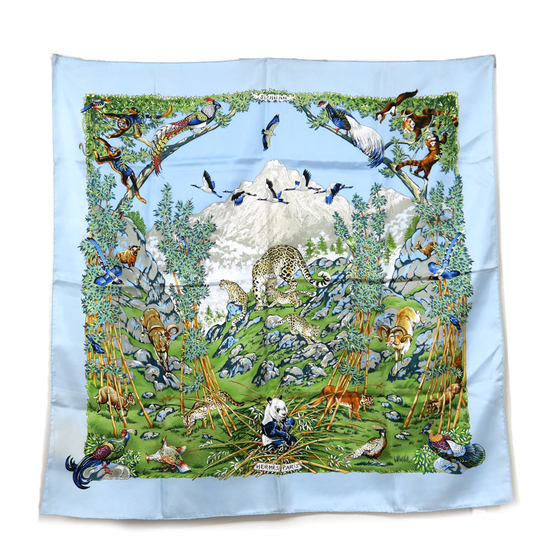 楽天市場】極美品 HERMES エルメス カレ90 SICHLIAN 四川省 シチリアの