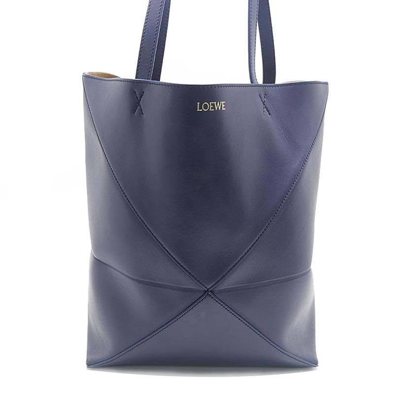 【中古】ロエベ LOEWE パズルフォルド トート 御徒面子 並み並み 青色系 レディース【一六銀行価値付ける品】