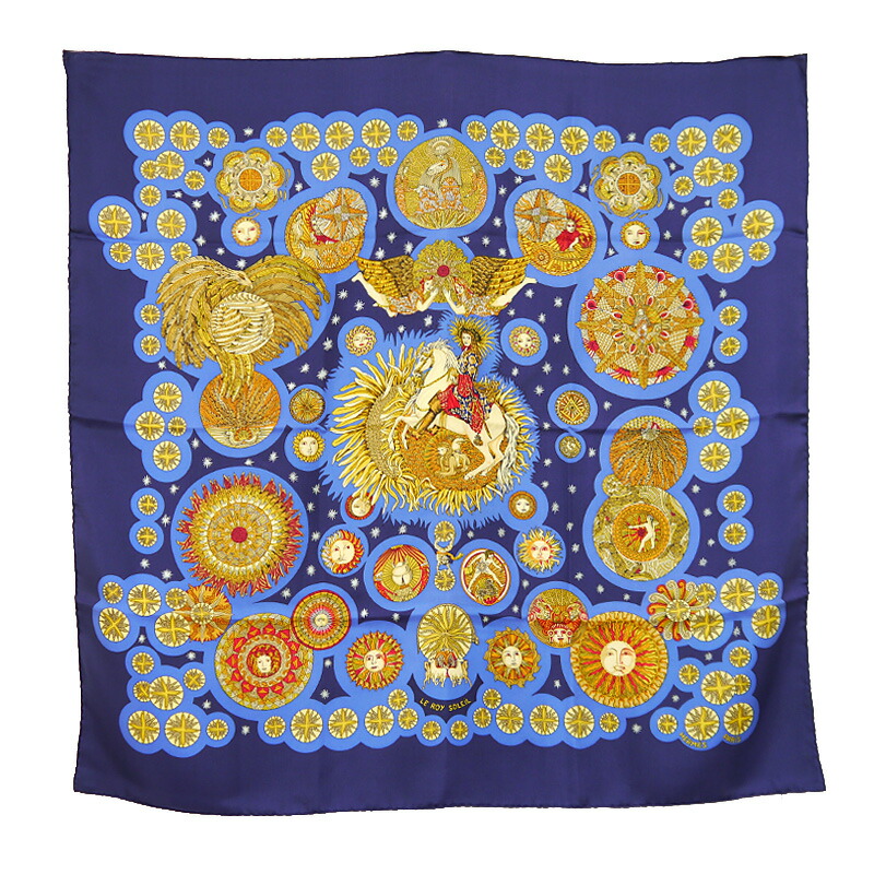 楽天市場】【HERMES】エルメス スカーフ カレ 太陽柄 グレー