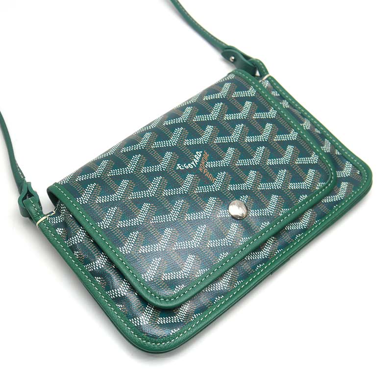 【中古】ゴヤール GOYARD プリュメ ショルダーバッグ 緑であること 曲がった掛け ポシェット【一六銀行価値付ける品】