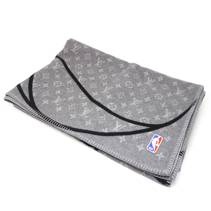 【中古】ルイヴィトン×NBA クヴェルテュール・バスケットコート MP2885 毛布 ブランケット 大判【一六銀行価値づける品】