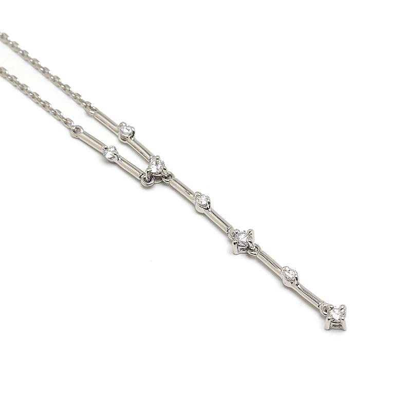 【中古】ダイヤモンドネックレスPT850・ダイヤ0.20ct 7P【質屋鑑定品】｜質屋クラタセブン