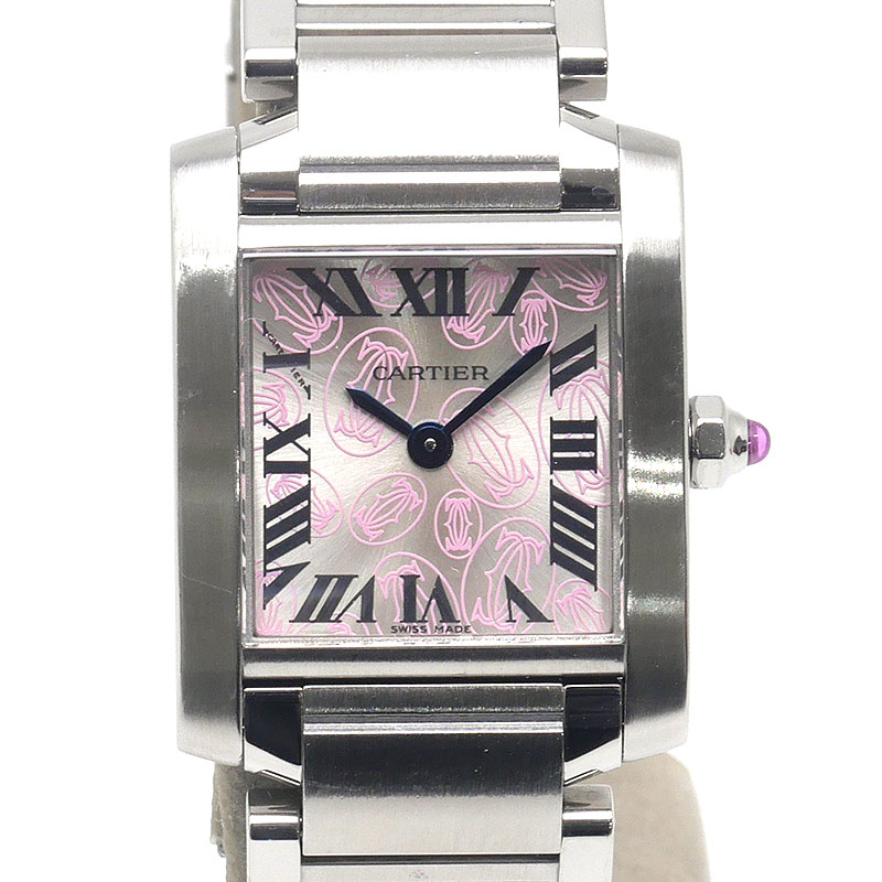 【中古】カルティエ Cartier タンクフランセーズSMハッピーバースデー 2006年クリスマス限定【質屋鑑定品】｜質屋クラタセブン