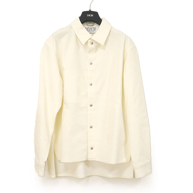 【中古】ディオール Dior カクタスジャック オーバーサイズ シャツジャケット 283D493BY512 サイズ46 オフホワイト系【質屋鑑定品】｜質屋クラタセブン