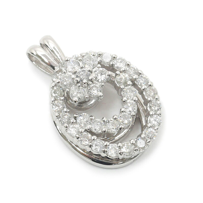 【中古】ダイヤモンドペンダントトップ Pt900 プラチナ ダイヤ1.00ct スウィング 揺れるデザイン【質屋鑑定品】｜質屋クラタセブン